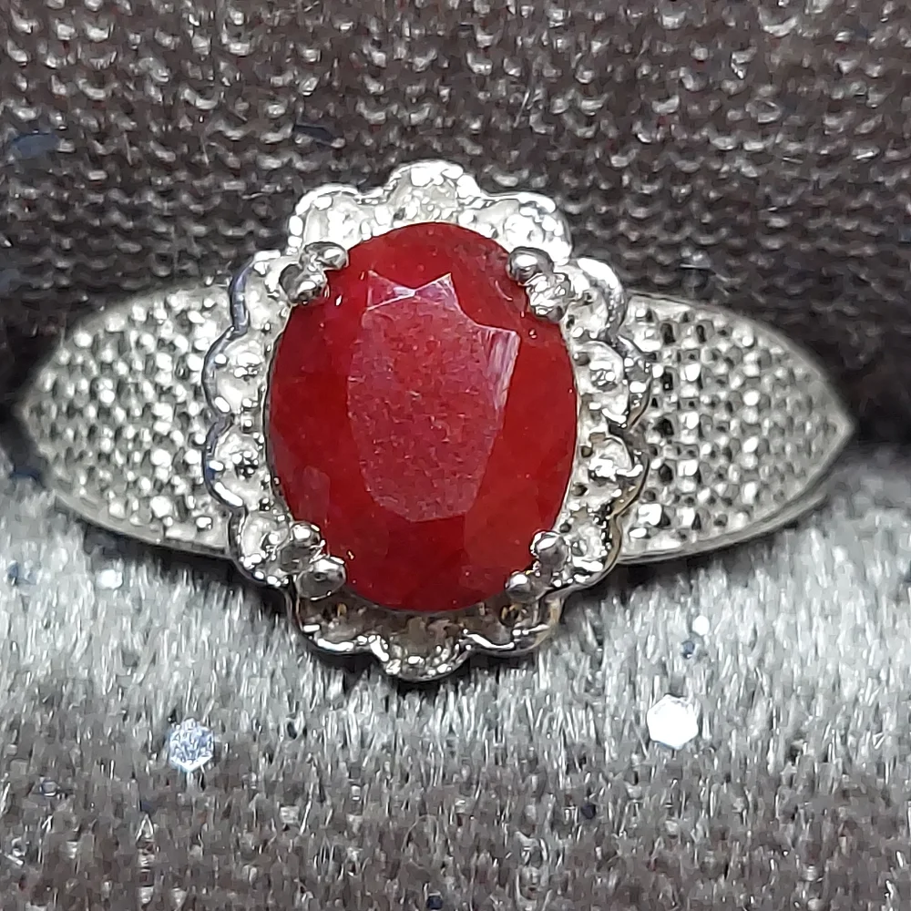 Ruby & Diamond ring - Picture 2 of 4